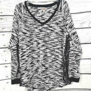 Como Vintage Black White Knit Pullover Sweater 3X